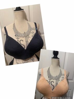 Tommy John 2-Wireless Bras in Black & Nude